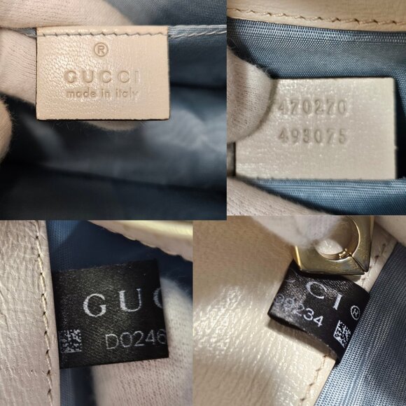 Authentic Gucci Sylvie Off White Colored Bag Gold Star Print- Authenticity Cert - Picture 6 of 17